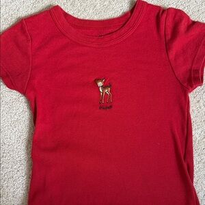 Brandy Melville Red Fitted Top, OS